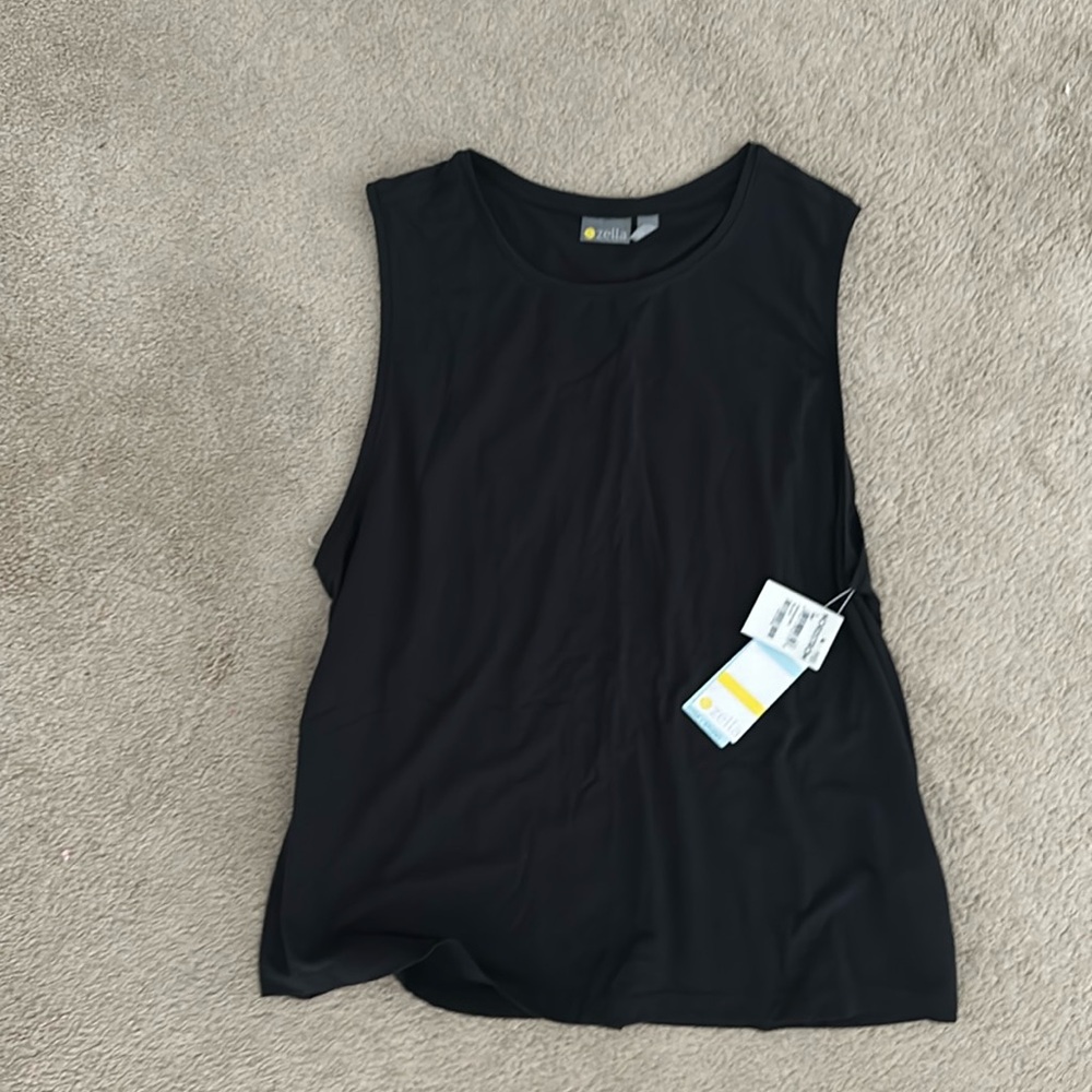 ZELLA Black Sleeveless Workout Top